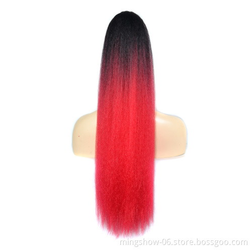 No MOQ synthetic hair pony tail elastic, wholesale hair extension pony tail